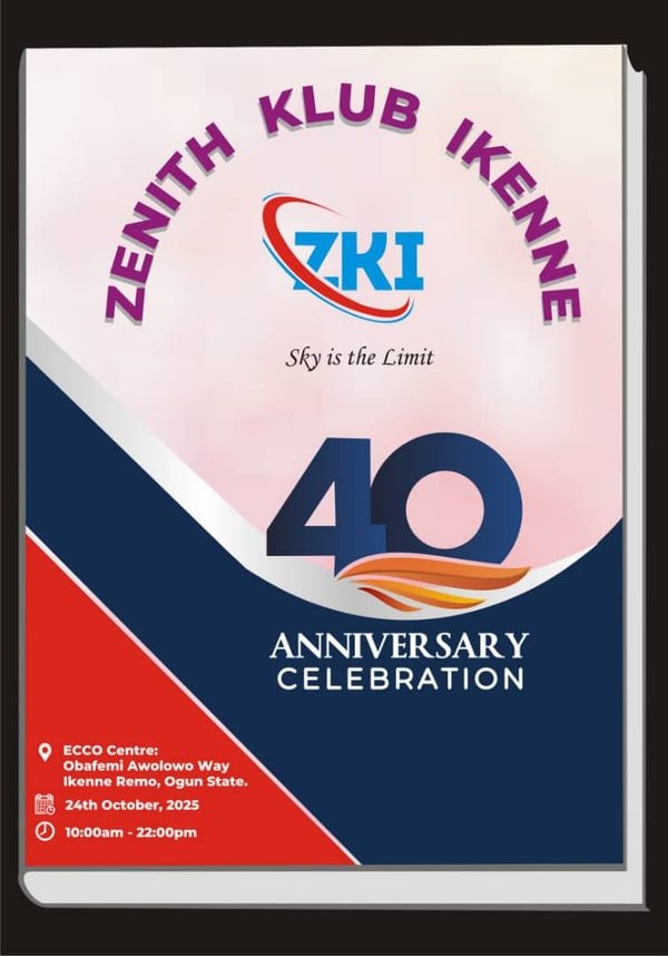 The original 40th Anniversary souvenir artwork of Zenith Klub Ikenne